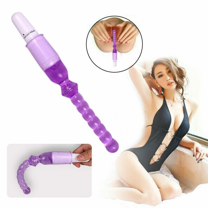 Jelly Anal Beads Vibrating Butt Plug G-Spot Sex Toys for Men Women Couple